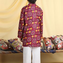 Cutiekins Boys Printed Regular Kurta with Pyjamas image 4