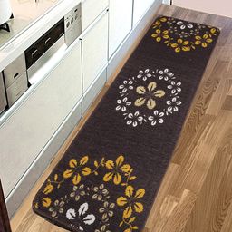 Saral Home Cotton Floor Runner Floral Printed - Brown (Color May Vary)-24