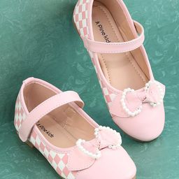 Pine Kids Bellies with Bow Applique & Velcro Closure - Pink-image-26