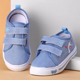 Cute Walk by Babyhug Casual Shoes With Velcro Closure and Embroidery - Blue-image-51