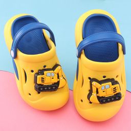 Oh! Pair Clogs with Back Strap Closure JCB Applique - Yellow-image-71