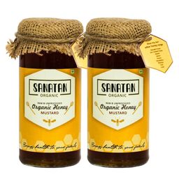 Sanatan Organic Mustard Honey-(Pack of 2) - 550 g-image-2