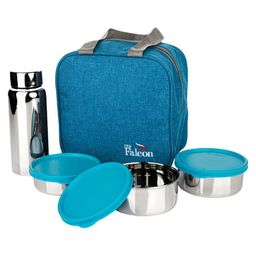 PddFalcon Stainless Steel Dura Max Trendy Lunch Box Set of 4 Sea Green - 1800 ml-17