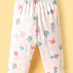 Child World Interlock Knit Full Length Legging With Sea Life Theme - White-image-74