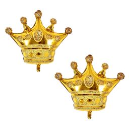 Birthday Popper Gold Crown Foil Balloon (Set of 2, 76x72 cm) Royal King-Themed Party Decoration, Perfect for Birthdays, Baby Showers, and Special Celebrations-18