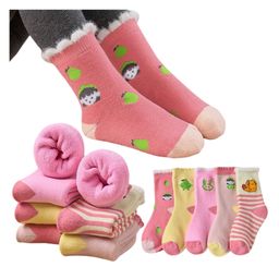Bembika Cotton Pack Of 5 Animals Designed & Striped Anti Skid Socks - Multi Colour-picture-1