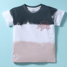 CUCUMBER Sinker Knit Half Sleeves Short T-Shirt & Shirt Set With Text Print - Charcoal image 2