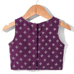 Babyhug Sleeveless Sequin Embroidered Choli with Mirror Embroidered Lehenga Set With Dupatta - Magenta image 3