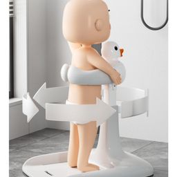 fab n funky Baby Bath Stand with Duck Design - Grey image 3