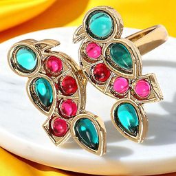 fabula Kundan Stone-Studded Finger Ring-image-80
