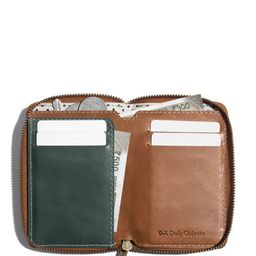 DailyObjects Unisex DailyObjects Forest Green Zip-Around Leather Wallet image 2