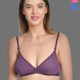 Aimly Pack Of 3 Low Coverage Non-Padded Cotton Everyday Bras With All Day Comfort-33