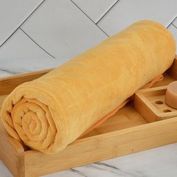 Aura Yellow Absorbent UltraSoft Anti-Fade 400 GSM Bath Towel-57