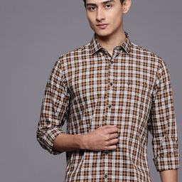 Allen Solly Pure Cotton Classic Fit Checked Casual Shirt-picture-15