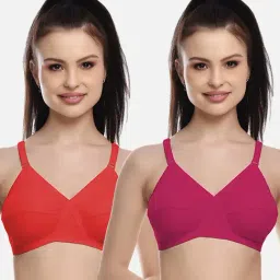 FIMS: Fashion is my Style Pink & Red Everyday Bras - Pack Of 2-picture-42