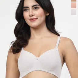LILY Dapyklis Pack Of 3 Full Coverage Lightly Padded T-shirt Bra-picture-55