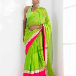 Swtantra Green Woven Saree With Blouse Green Sequin Unstitched Blouse-image-34