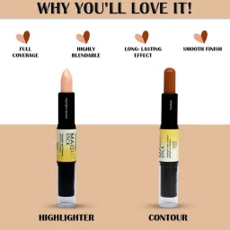 Half N Half Magic Stick Highlight & Contour MS03 Medium - 8 gm image 5