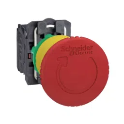 Schneider Electric XB5 Emergency Stop Push-Button Red 22 mm 40 mm Head 2 NC, XB5AS8444-35