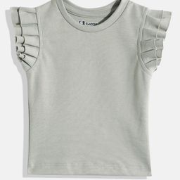 Eteenz Girls Ruffled Regular Knitted Top-image-66