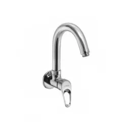 PLUMBER ROVER Single Lever Sink Cock (Lifting Type Cold Water Cartridge) with Swivel Spout and Flange, RR-2107-19