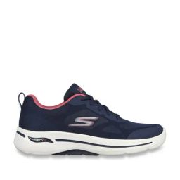Skechers Women's GO WALK ARCH FIT Navy Coral Walking Shoes-66