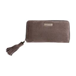 James Aston Daria Grey Leather Zip Around Wallet for Women-40