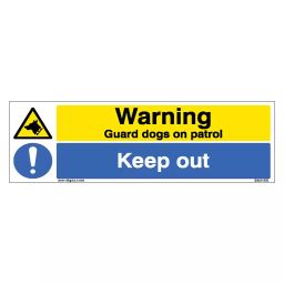 SUNSIGNS  Warning Guard Dogs On Patrol, Keep Out Signages Size 600x200 mm HP Print + Vinyl, SN0155-image-65