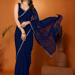 Moda Rapido Embellished Mirror Work Poly Georgette Heavy Work Saree-picture-30