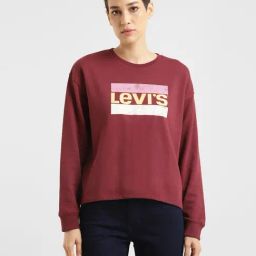 Levi's Maroon Printed Pullover-image-56