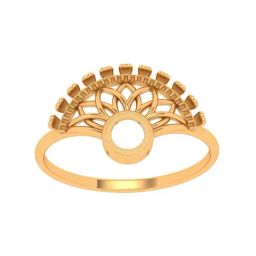 P.C. Chandra Jewellers 14k Gold Solid Designer Fan-shaped Casual Ring for Women-image-39