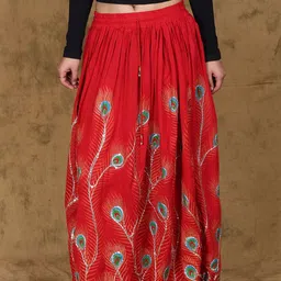 Exotic India Printed A-Line Maxi Skirts-image-39