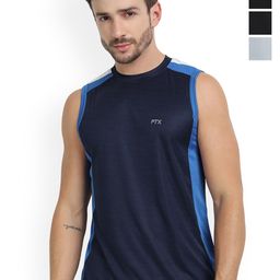 FTX Pack Of 4 Colourblocked Sports Gym Innerwear Vests-picture-0
