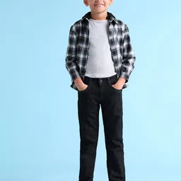 U.S. Polo Assn. Kids Boys Regular Fit Mid-Rise Stretchable Recycled Cotton Jeans-image-70