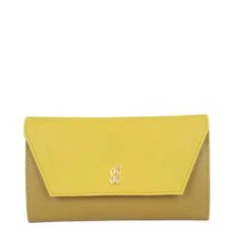 Baggit Relish Olive Color Block Tri-Fold Wallet for Women-15