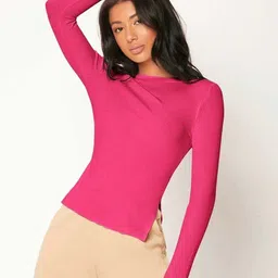 Stylecast X Slyck Solid Fitted Top-image-98