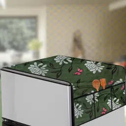 The Furnishing Tree Green Plastic Refrigerator Cover-image-96