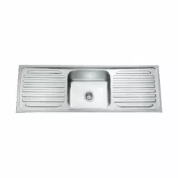 Jayna Signature Collection Mars 52x18.5 inch Matt Finish Stainless Steel Single Bowl Kitchen Sink with Double Drain Board, SBDD 01-picture-27