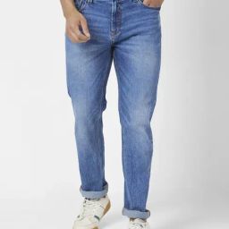 Spykar Mid Blue Cotton Comfort Fit Jeans-picture-13