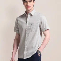 U.S. Polo Assn. Men Classic Spread Collar Micro Ditsy Printed Cotton Casual Shirt-image-29