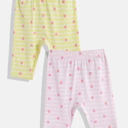 United Colors of Benetton Girls Set of 2 Pure Cotton Leggings-image-42
