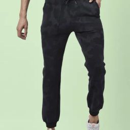 Ajile By Pantaloons Navy Cotton Slim Fit Printed Joggers-image-101