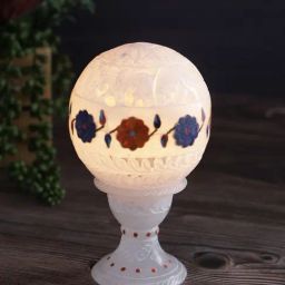 Aapno Rajasthan White Marble Candle Holder-image-24