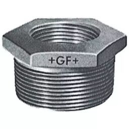 Georg Reducer Bush Fischer Black malleable Iron Fitting Straight male BSPT 2in to Female BSPP 1in, 770241139 (Pack of 2)-image-42