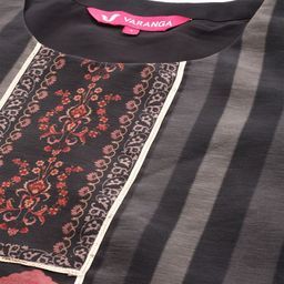 Varanga Ethnic Motifs Printed Regular Chanderi Silk Kurta with Trousers & With Dupatta image 5