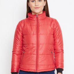 Belle Fille Women Red Solid Insulator Quilted Jacket-image-79