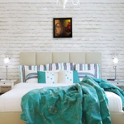 eCraftIndia Multicoloured Buddha UV Wall Art-image-25