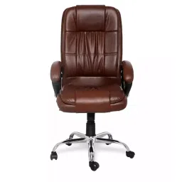Ergonomica High Back Leatherette Office Revolving Chair/Manager Chair Brown, ER61-image-86