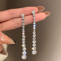 DIVASTRI Gold-Plated American Diamond Stone Studded Contemporary Shaped Korean Studs-10