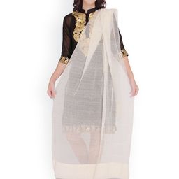 Dupatta Bazaar Cream Khadi Dupatta-picture-51